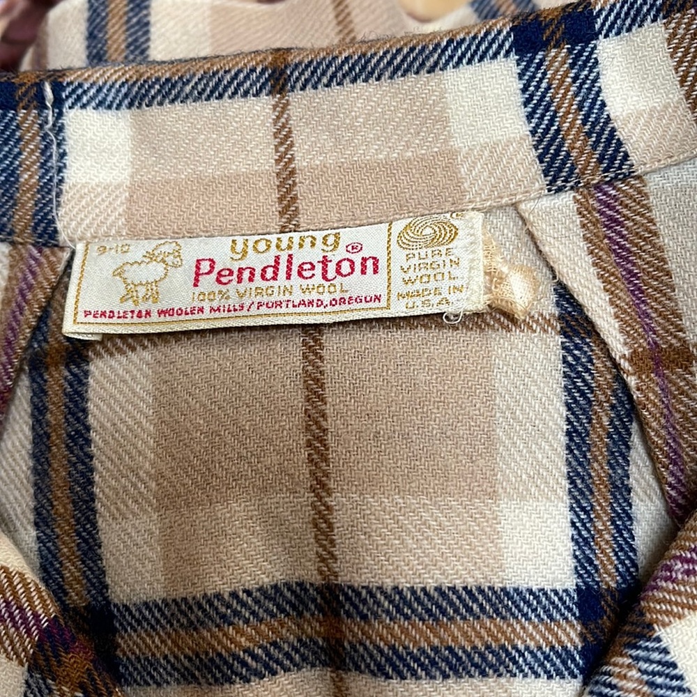 Vintage Pendleton Button Front Belted Jacket Crea… - image 4